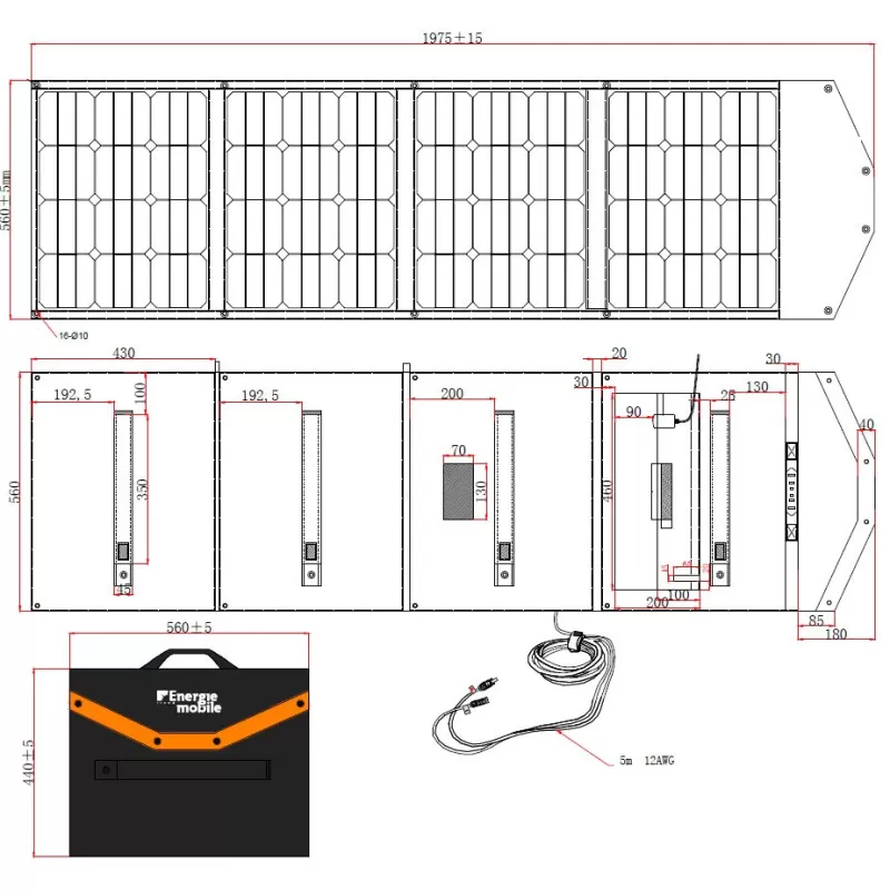 EM Kit Solaire Pliable 400W - VICTRON Régulateur MPPT 100/30 – Image 6