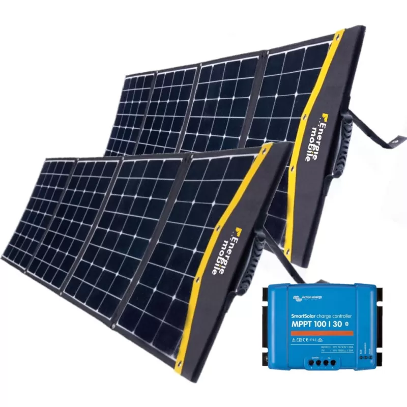 EM Kit Solaire Pliable 400W - VICTRON Régulateur MPPT 100/30